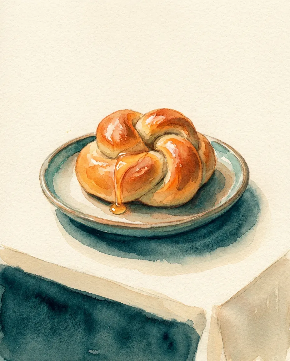 The Honey Knot — a sticky golden twist catching the light